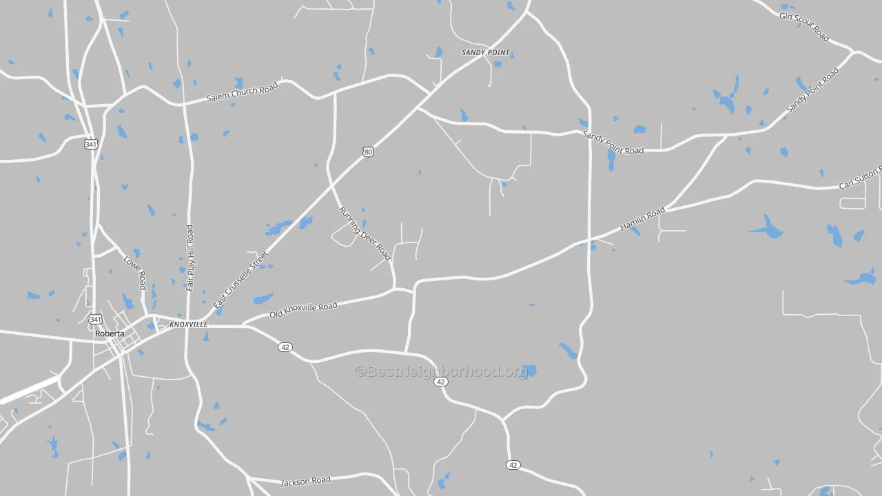 Transit Grade map of 31050, GA