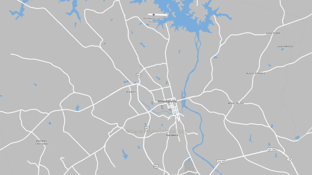 Transit Grade map of 31061, GA