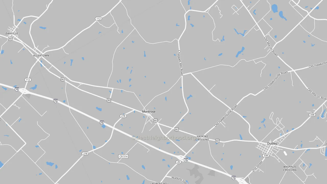 Transit Grade map of 31065, GA