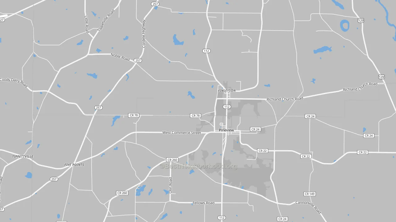 Transit Grade map of 31071, GA