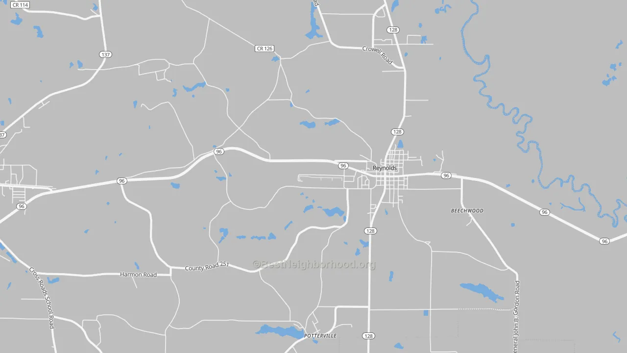 Transit Grade map of 31076, GA