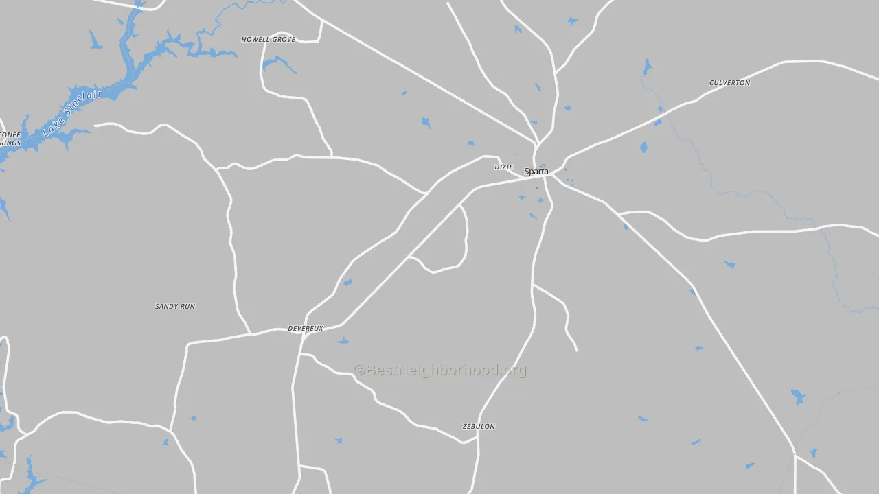 Transit Grade map of 31087, GA