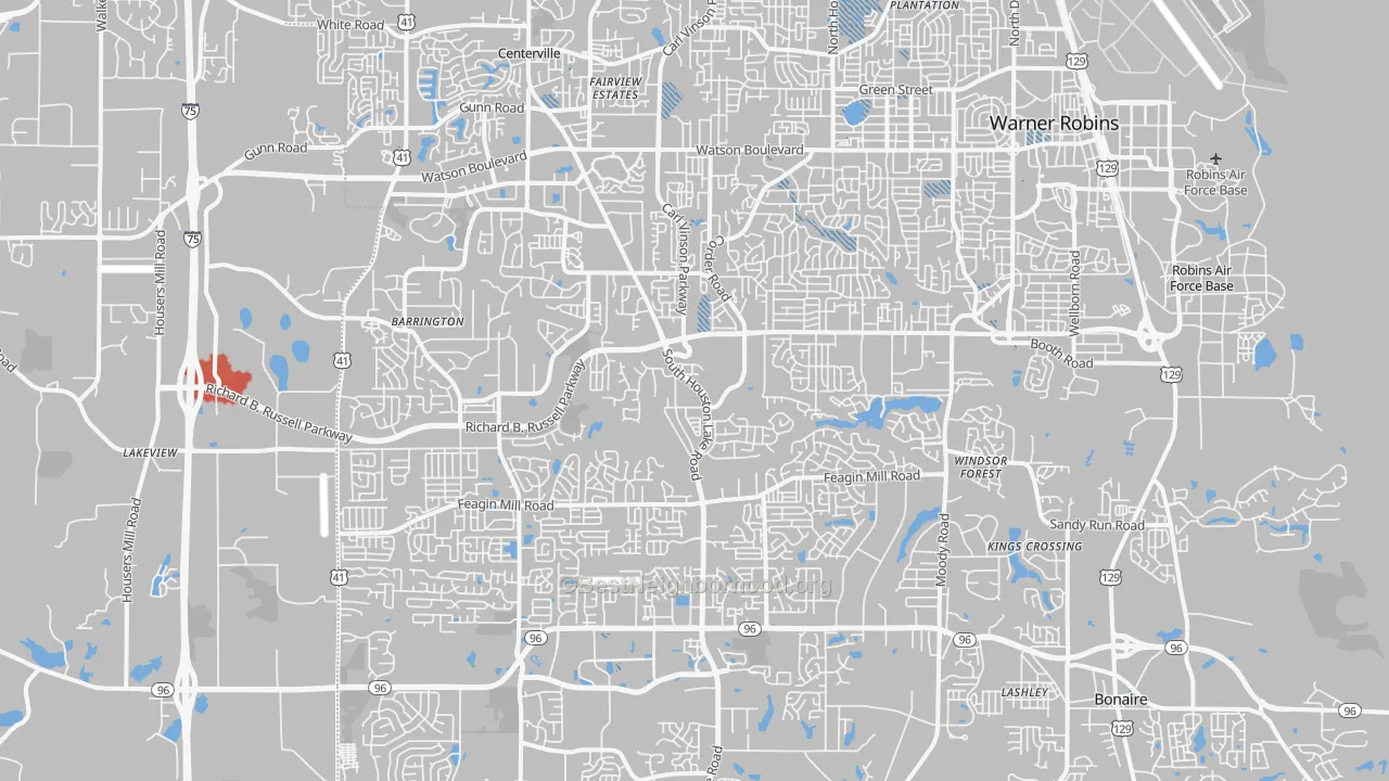 Transit Grade map of 31088, GA