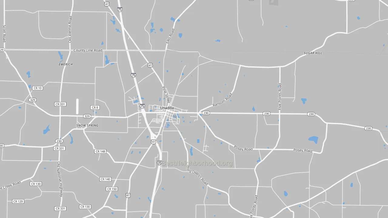 Transit Grade map of 31091, GA