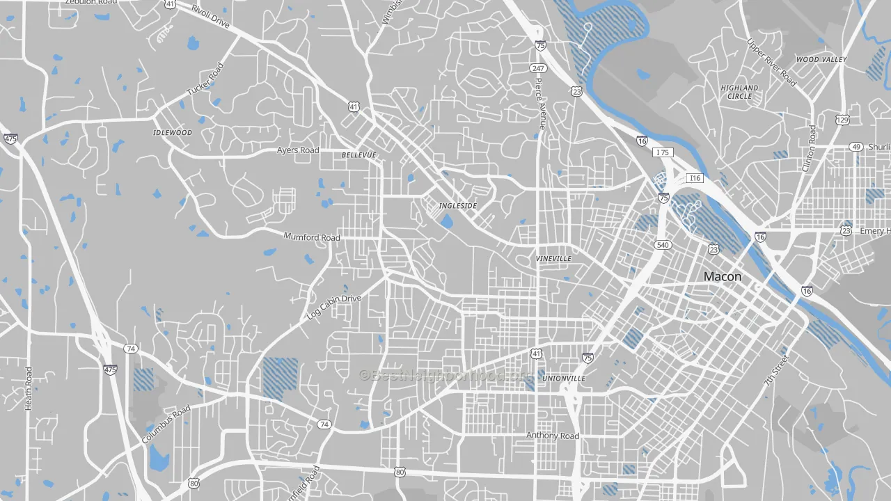 Transit Grade map of 31204, GA