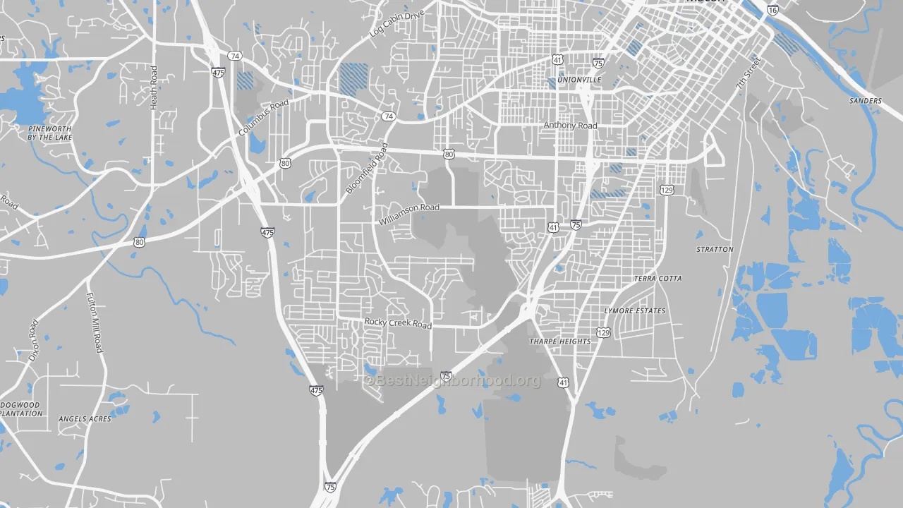 Transit Grade map of 31206, GA