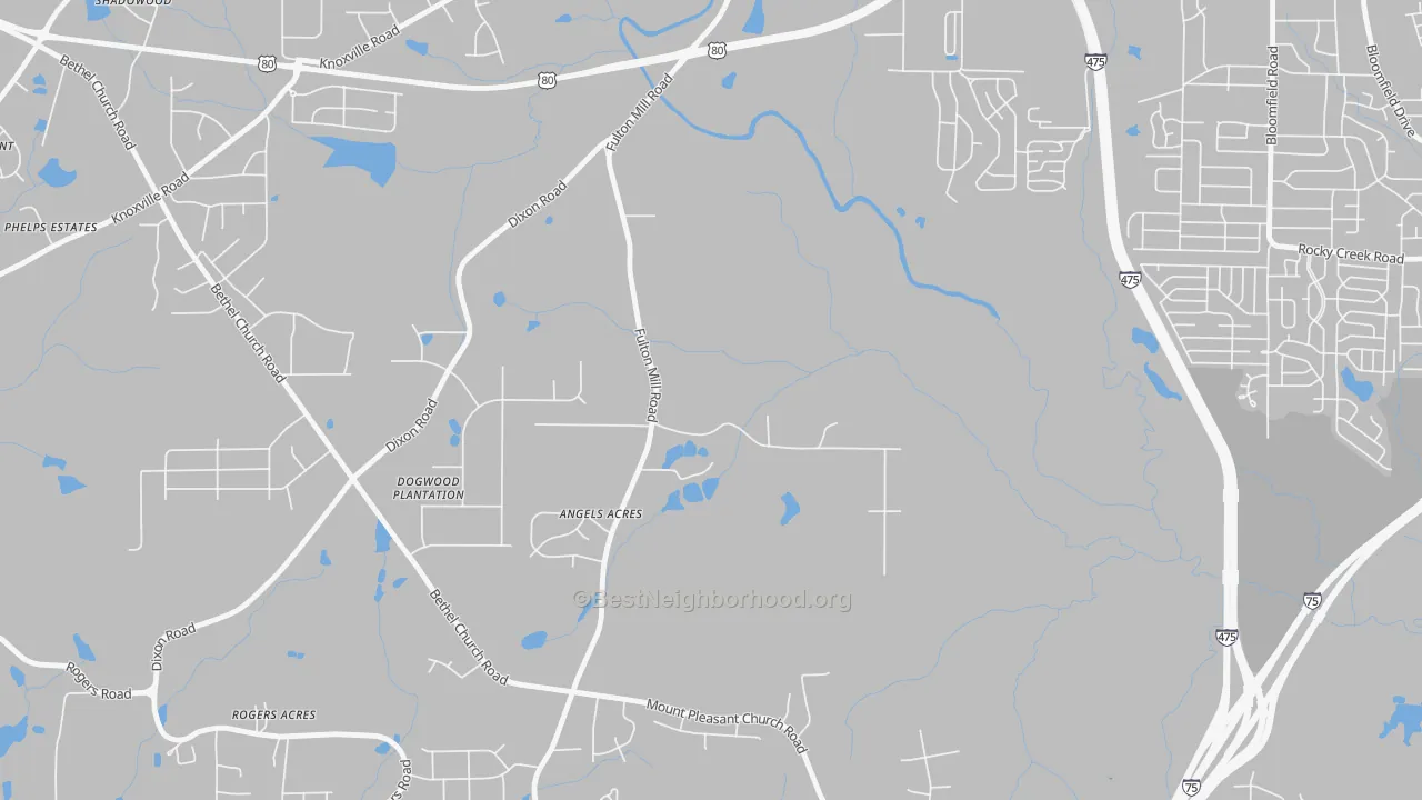 Transit Grade map of 31208, GA