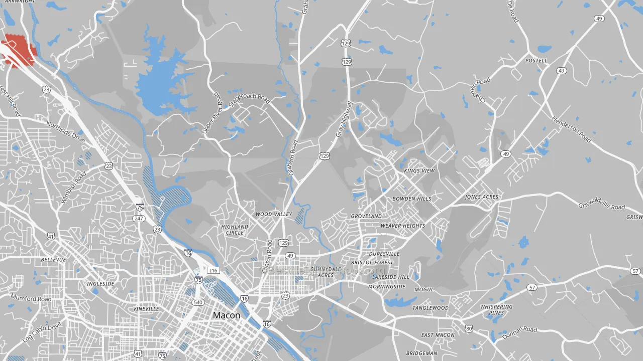 Transit Grade map of 31211, GA