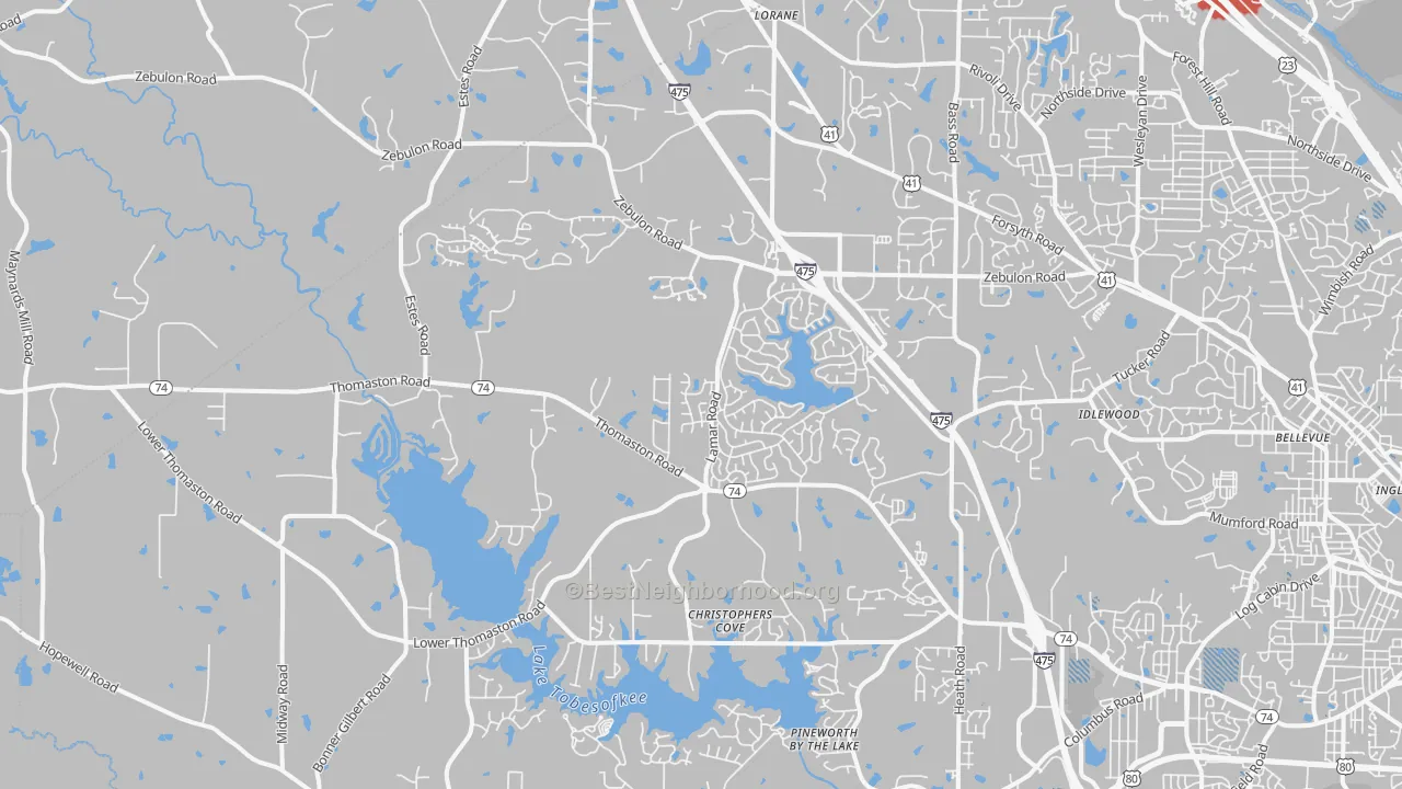 Transit Grade map of 31220, GA
