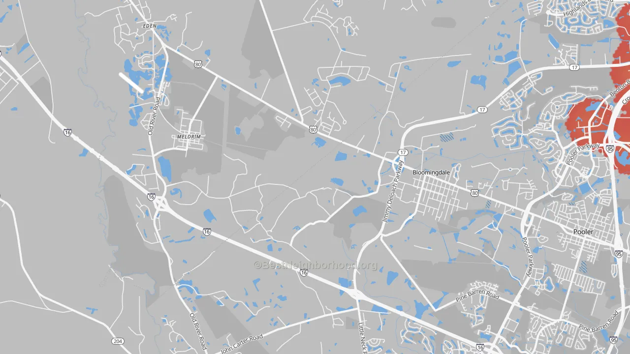 Transit Grade map of 31302, GA