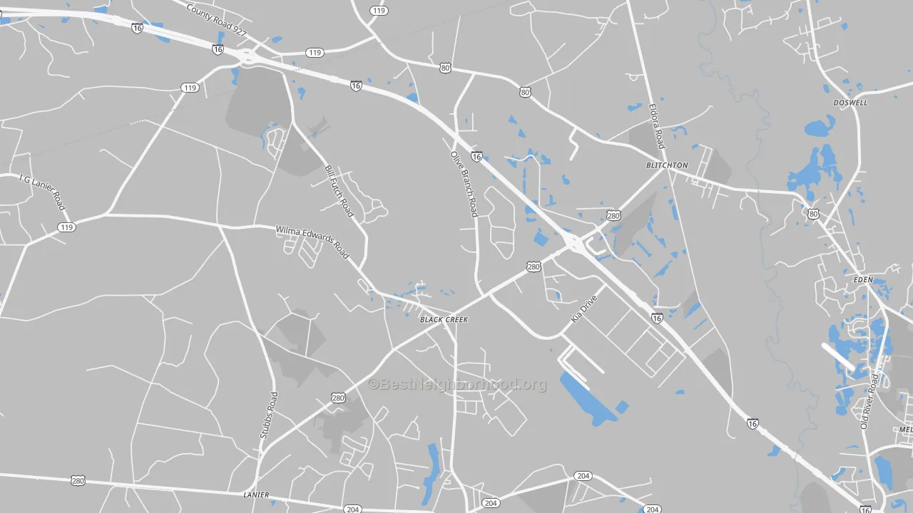Transit Grade map of 31308, GA