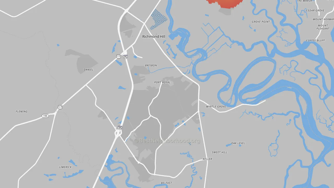 Transit Grade map of 31324, GA