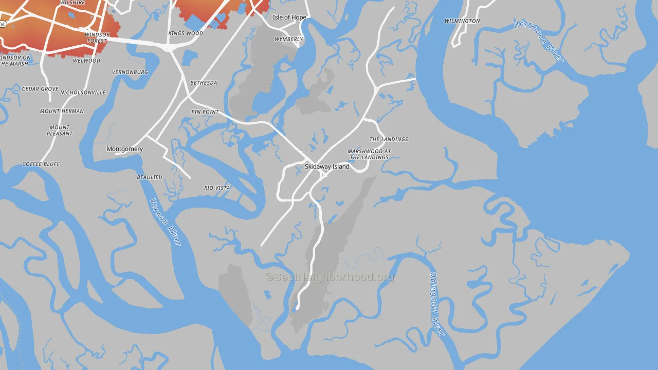 Transit Grade map of 31411, GA