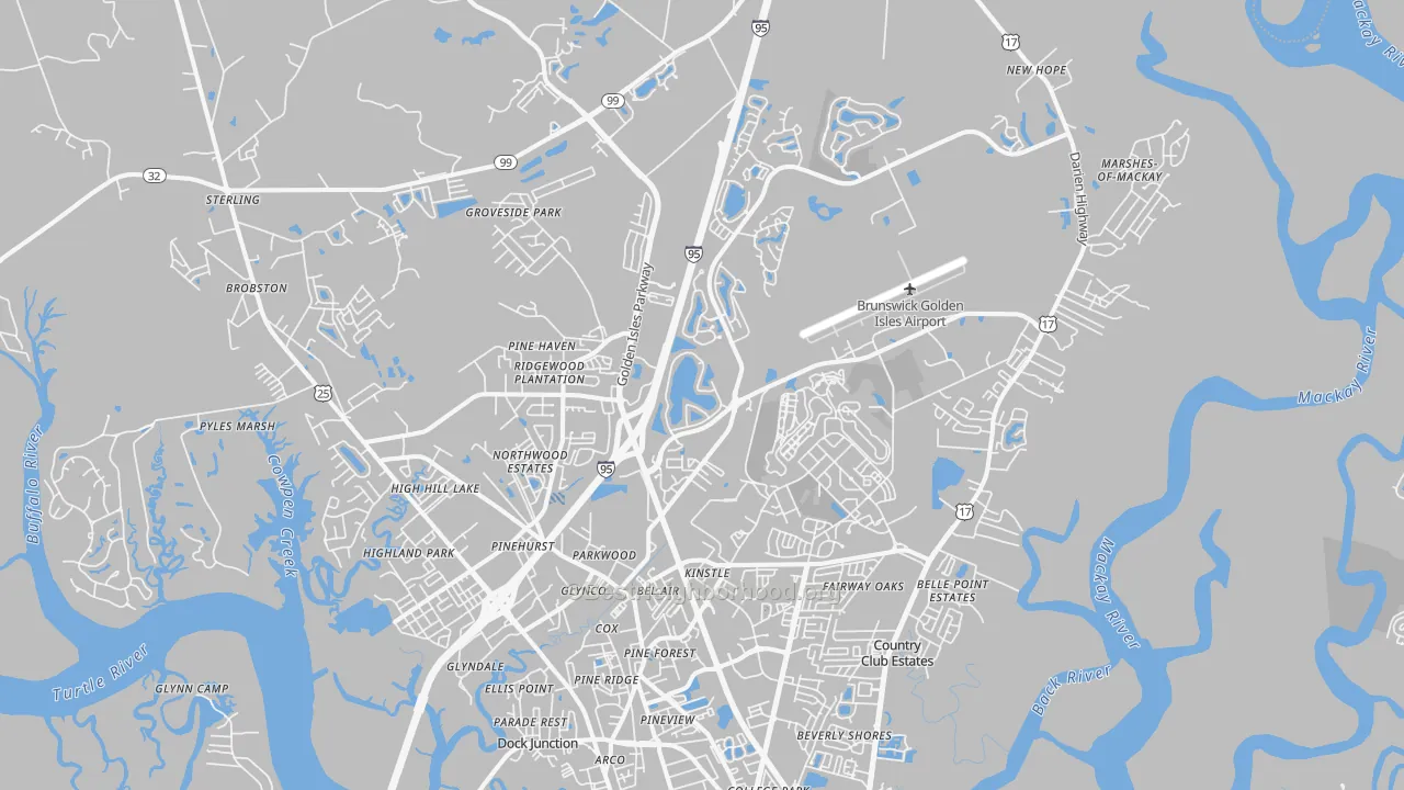 Transit Grade map of 31525, GA