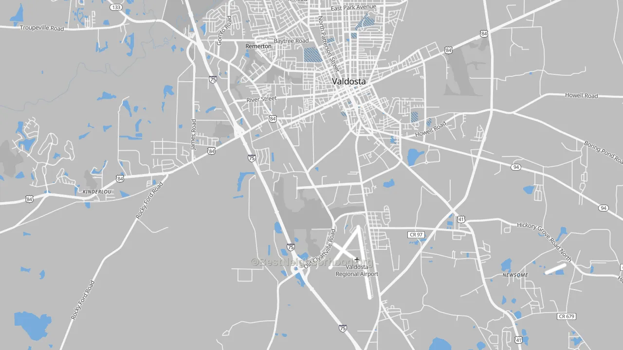 Transit Grade map of 31601, GA