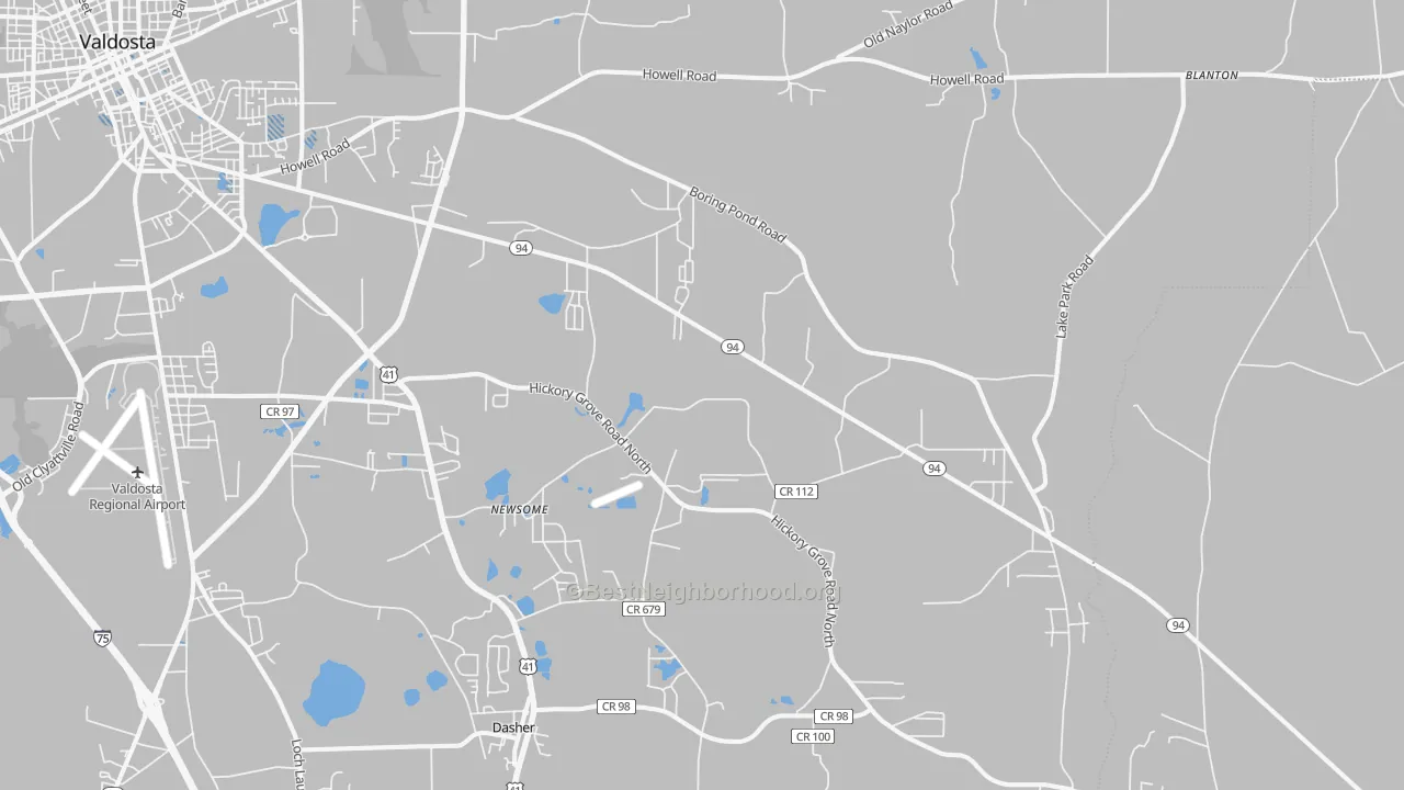 Transit Grade map of 31606, GA