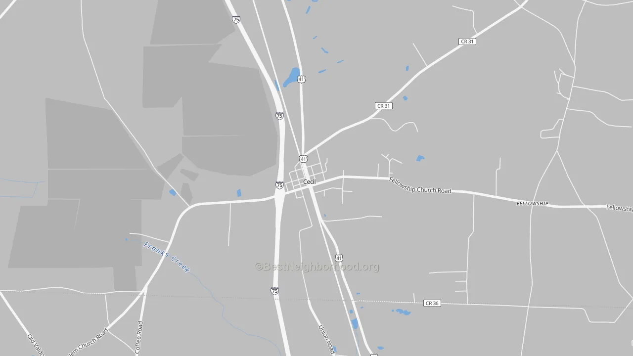 Transit Grade map of 31627, GA