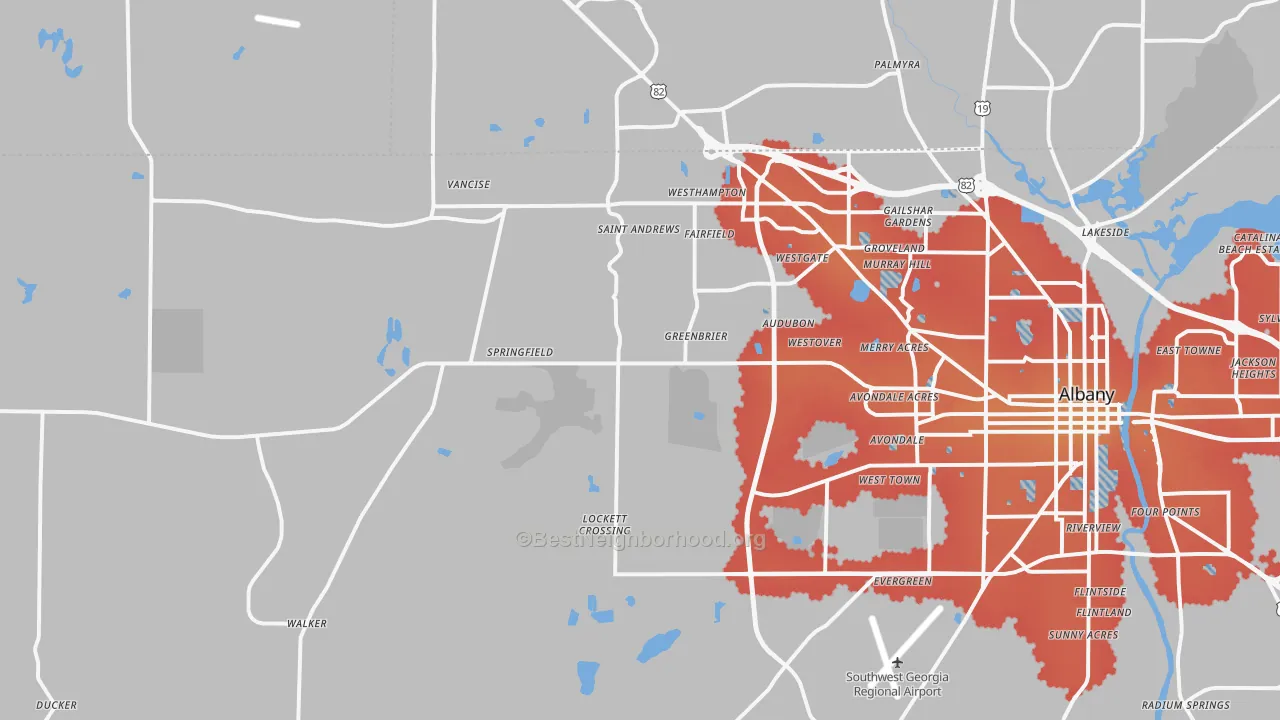 Transit Grade map of 31721, GA