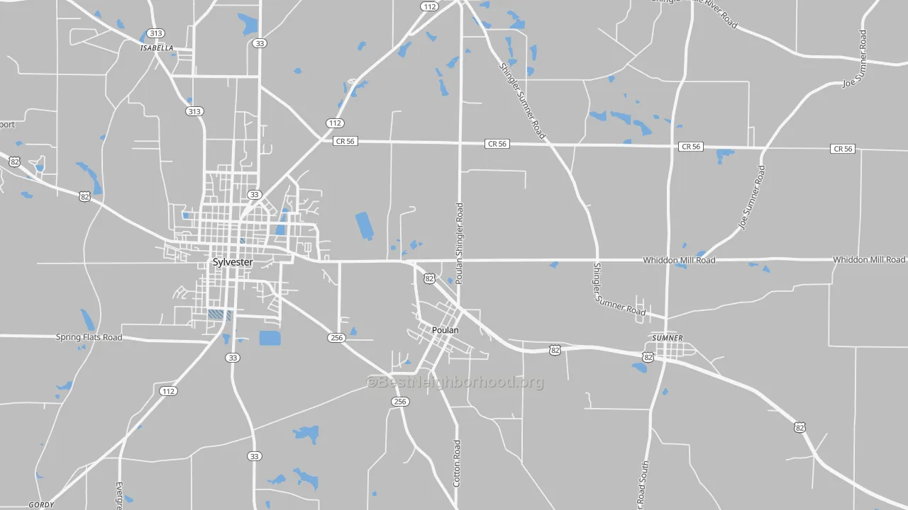Transit Grade map of 31781, GA