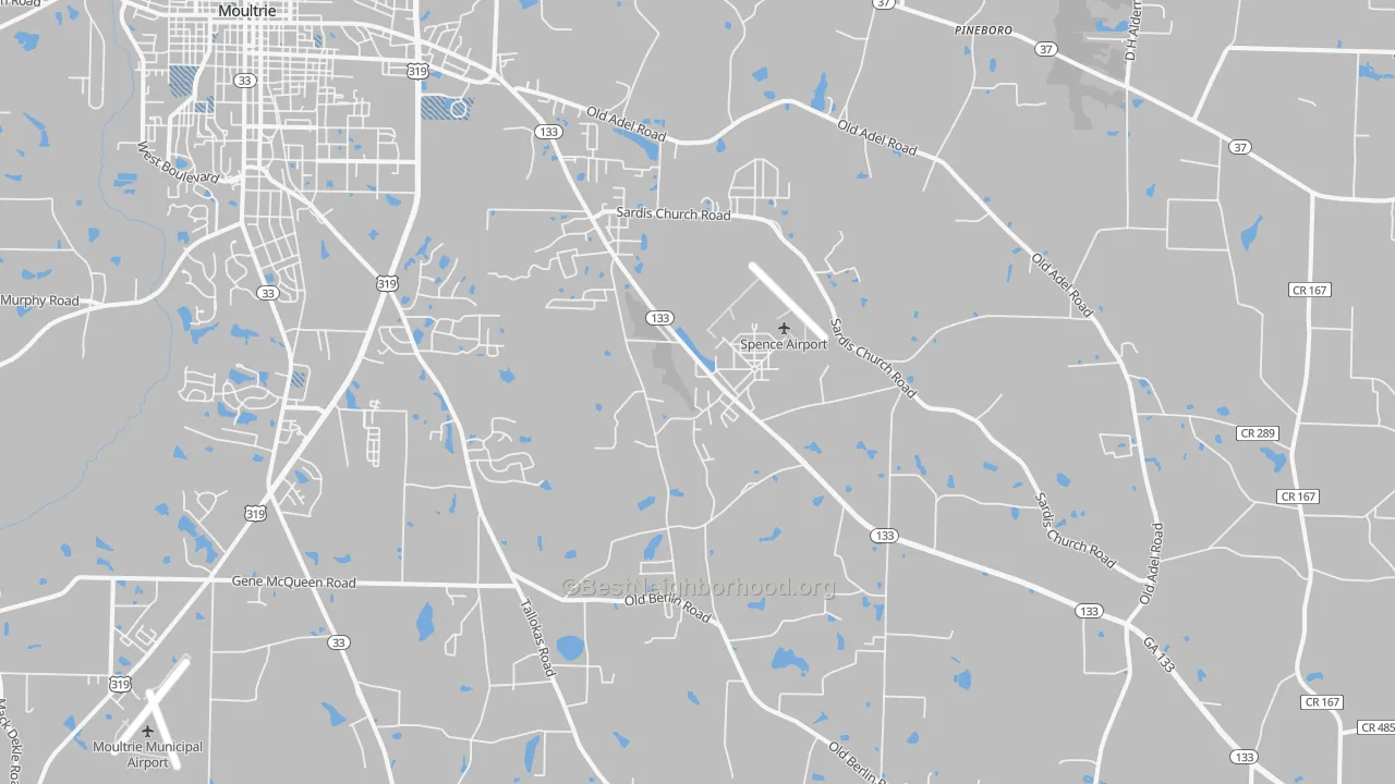 Transit Grade map of 31788, GA