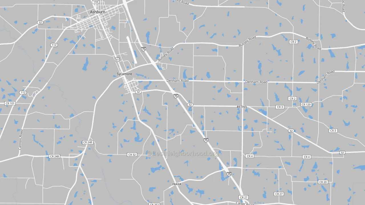 Transit Grade map of 31790, GA