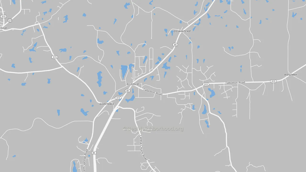 Transit Grade map of 31807, GA