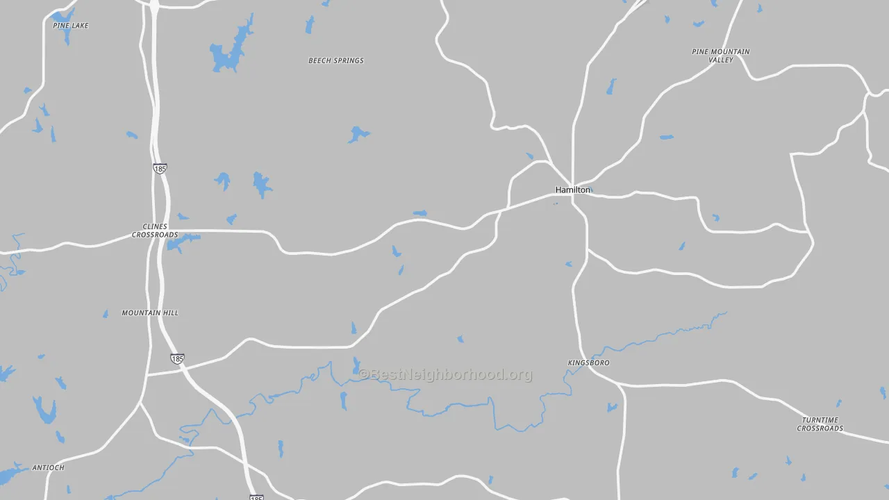 Transit Grade map of 31811, GA