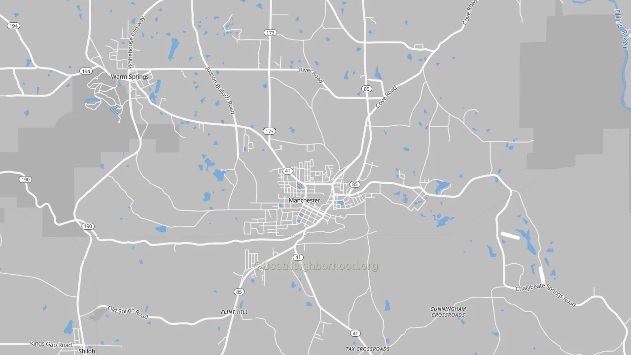 Transit Grade map of 31816, GA