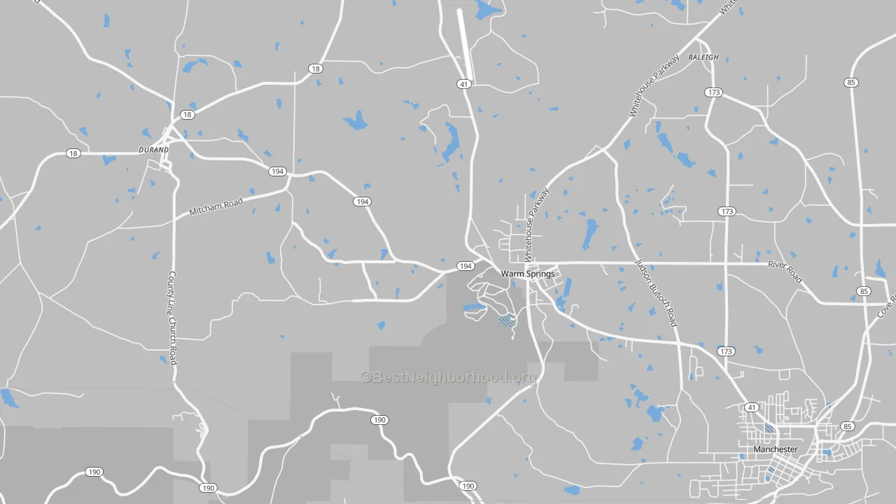 Transit Grade map of 31830, GA