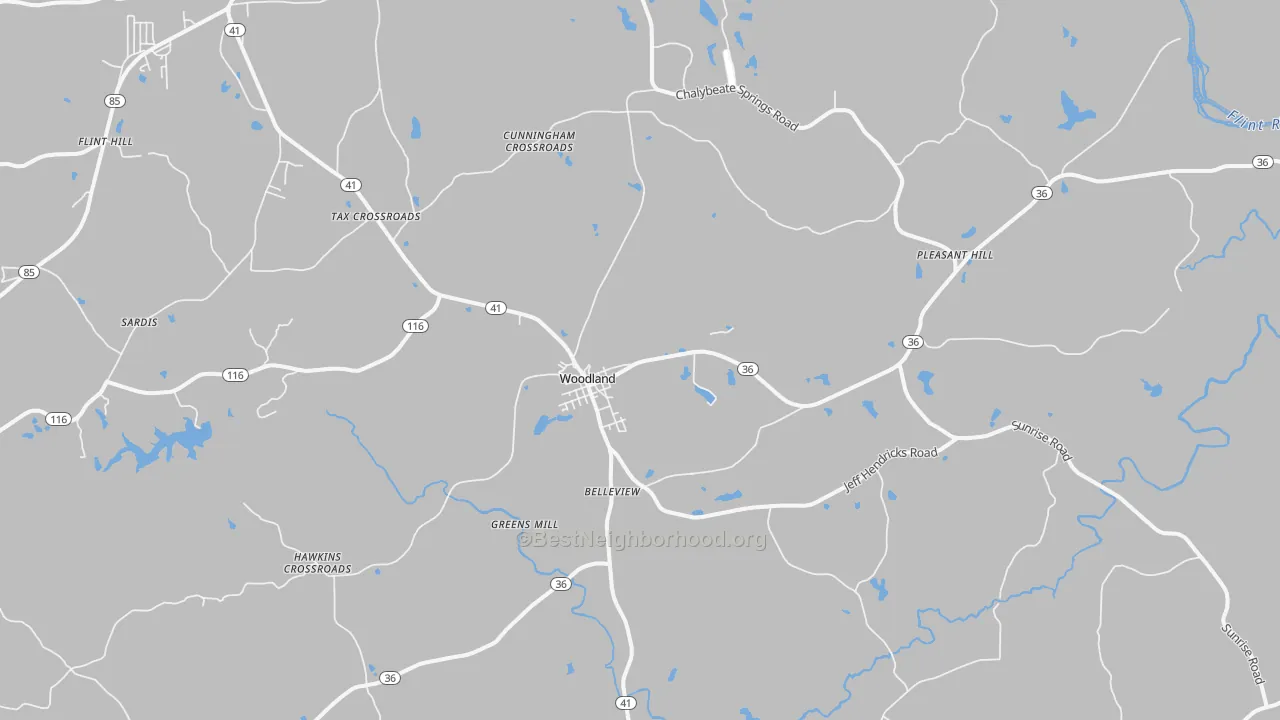 Transit Grade map of 31836, GA