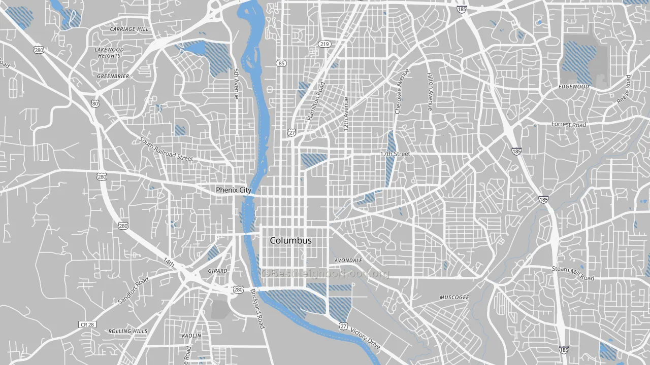 Transit Grade map of 31901, GA
