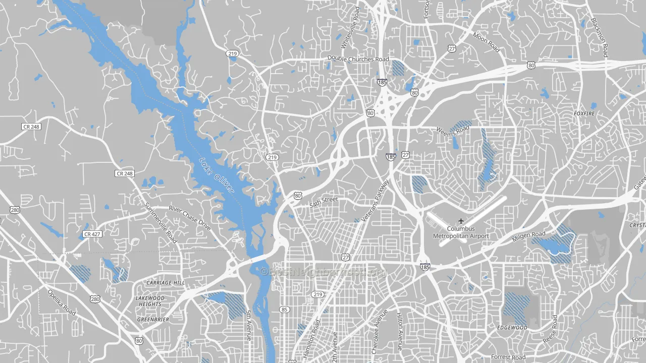 Transit Grade map of 31904, GA