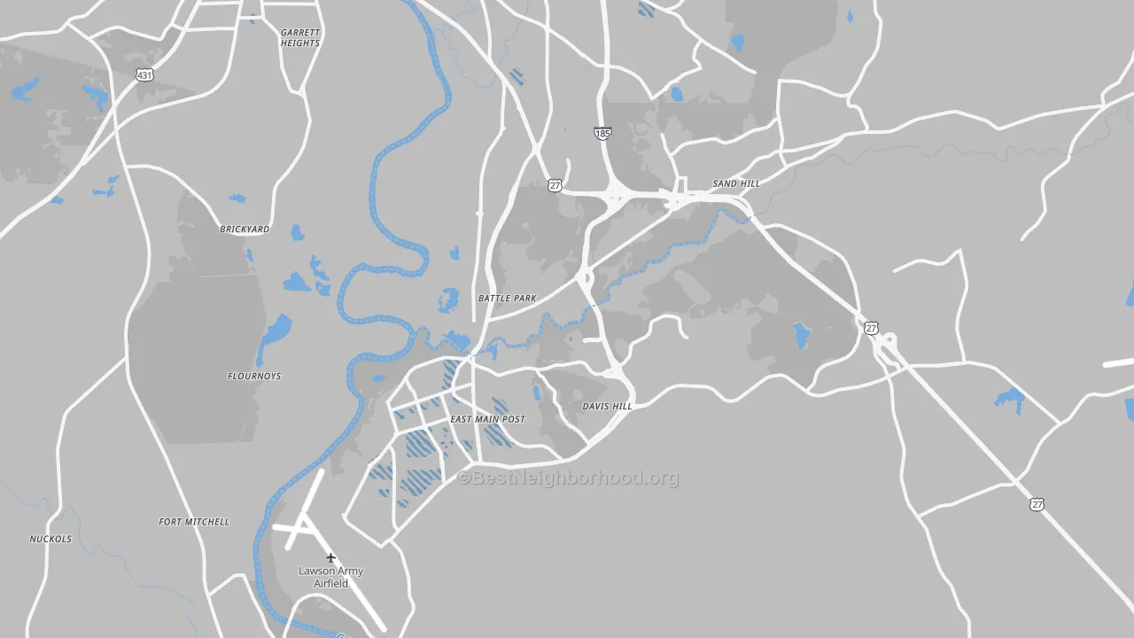 Transit Grade map of 31905, GA