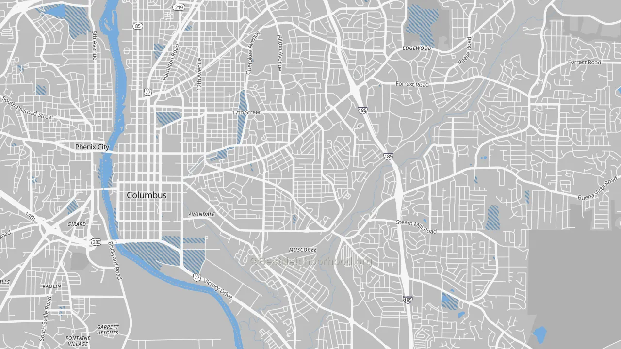 Transit Grade map of 31906, GA