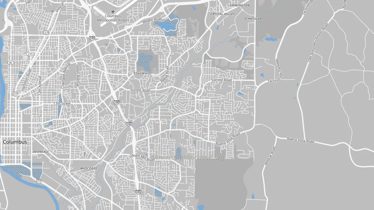 Transit Grade map of 31907, GA