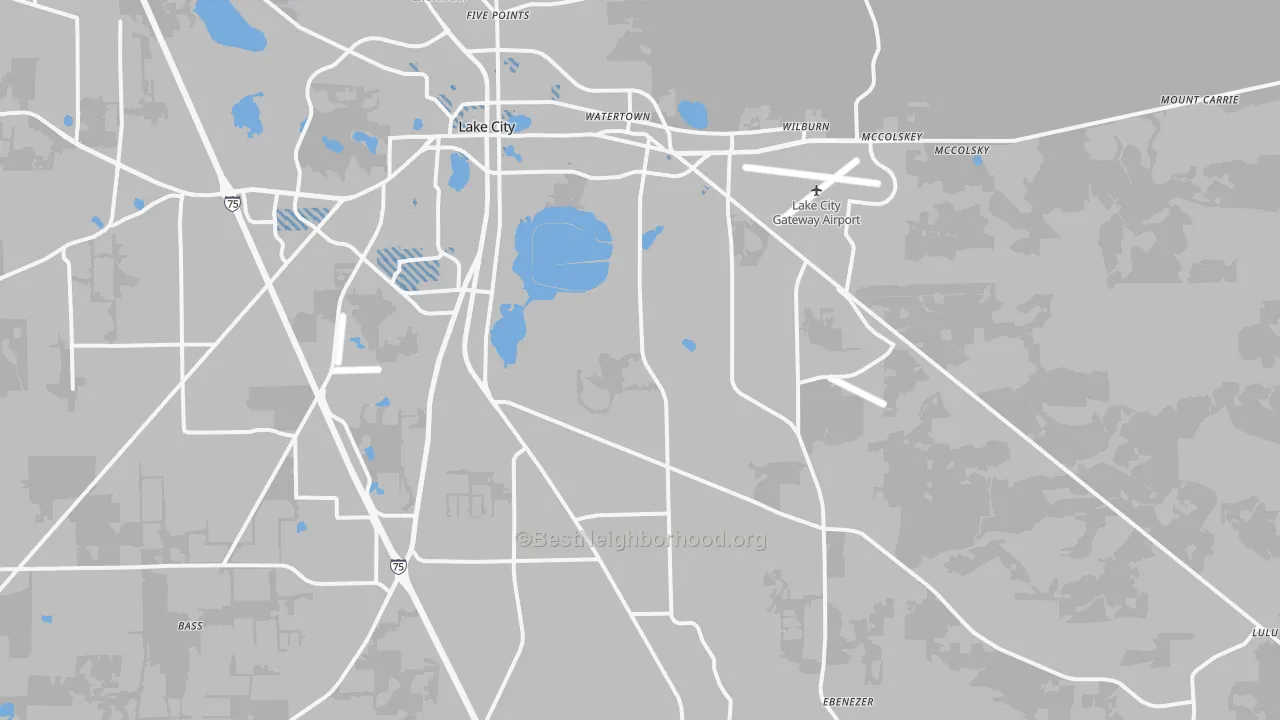 Transit Grade map of 32025, FL