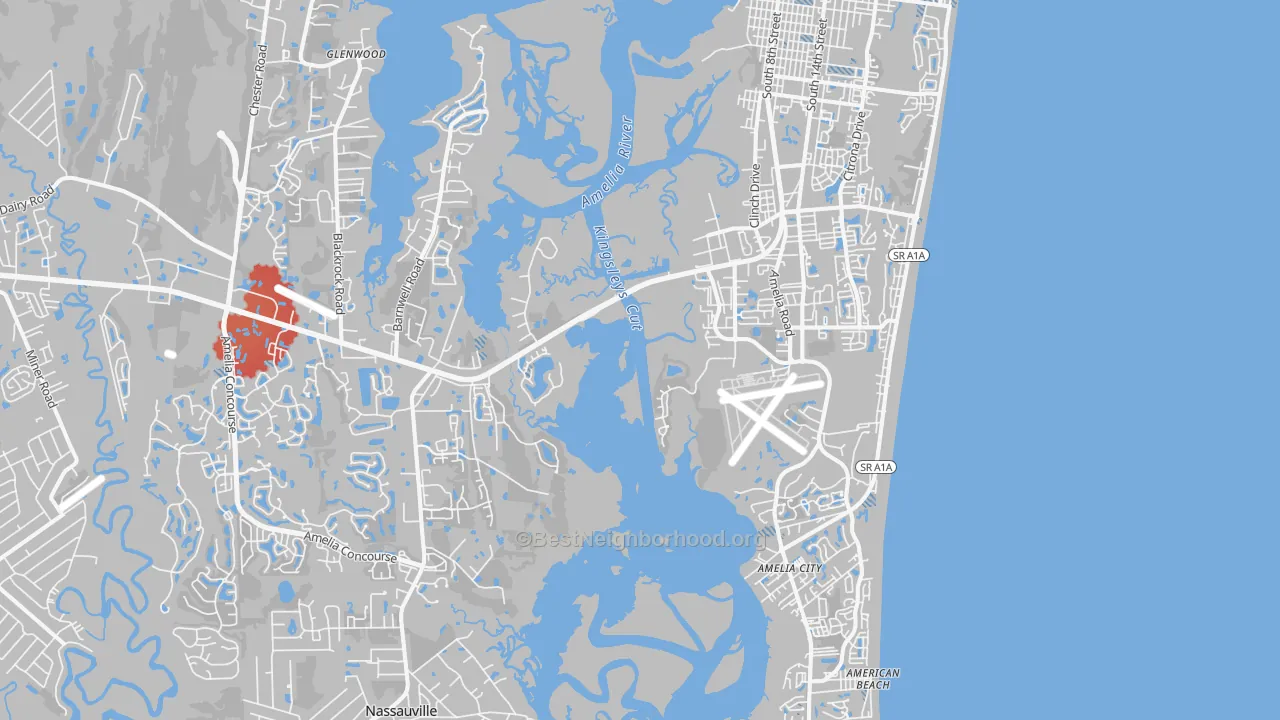 Transit Grade map of 32034, FL