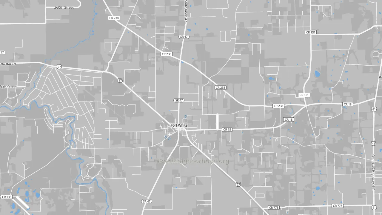 Transit Grade map of 32038, FL