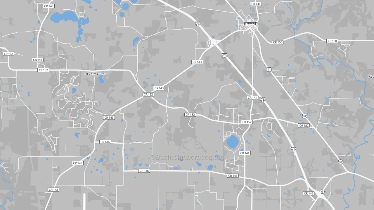 Transit Grade map of 32053, FL