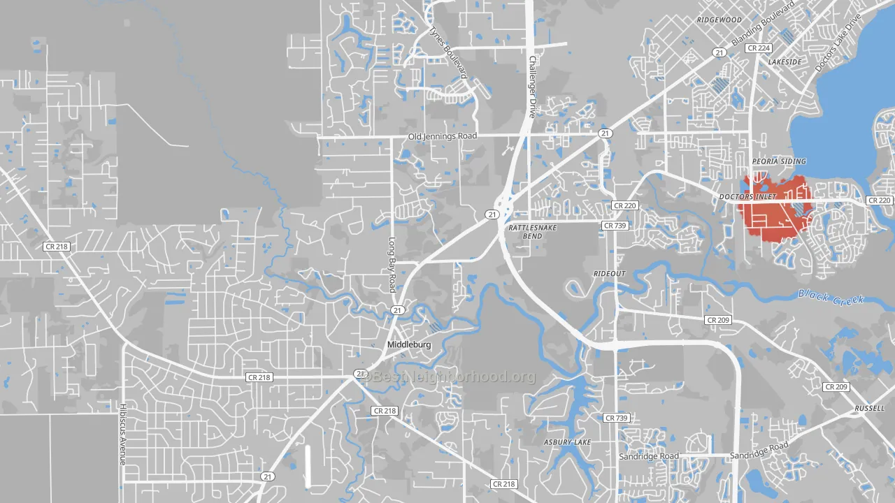 Transit Grade map of 32068, FL