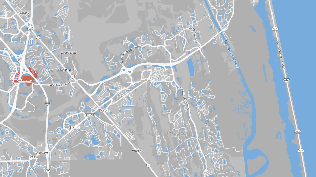 Transit Grade map of 32081, FL
