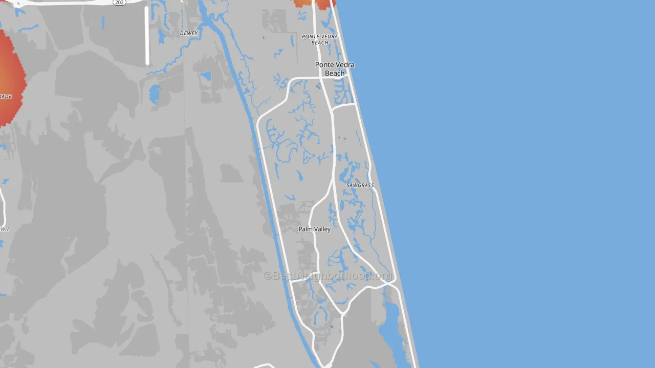 Transit Grade map of 32082, FL