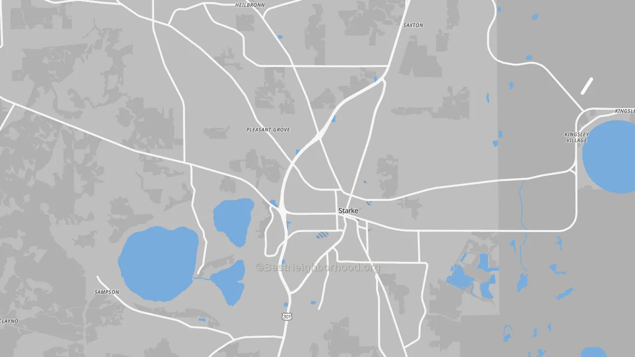 Transit Grade map of 32091, FL