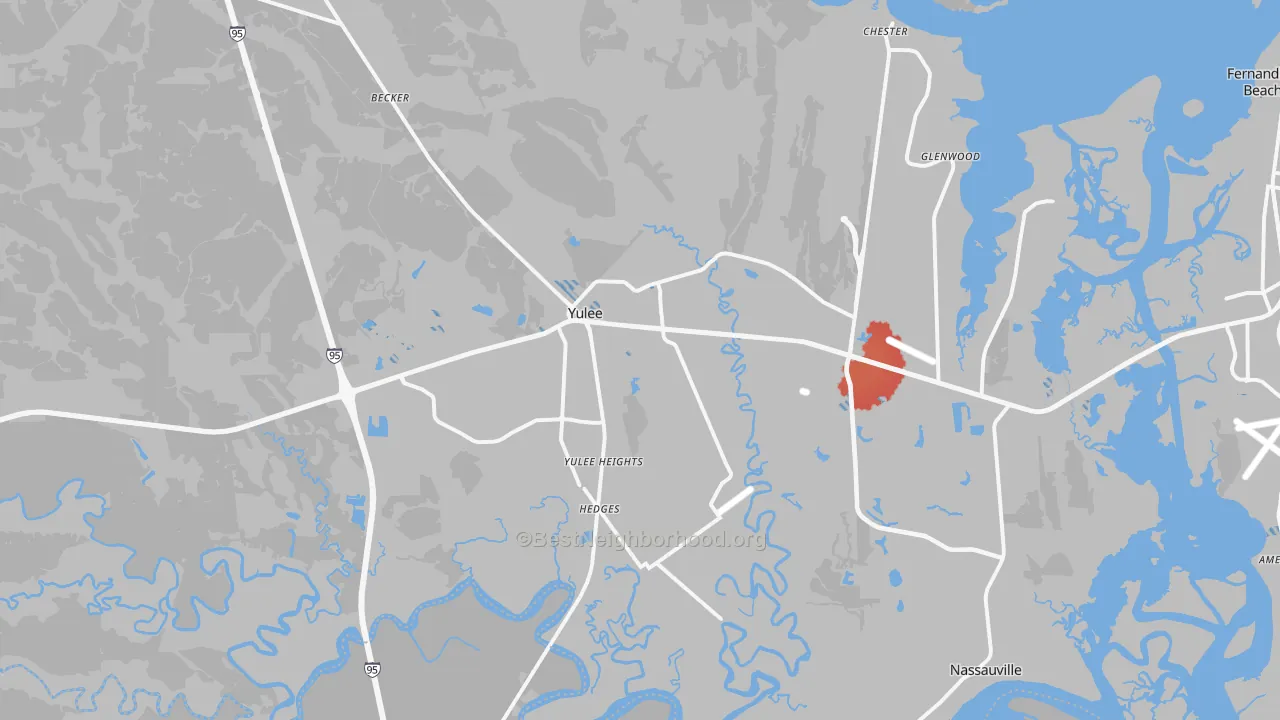 Transit Grade map of 32097, FL