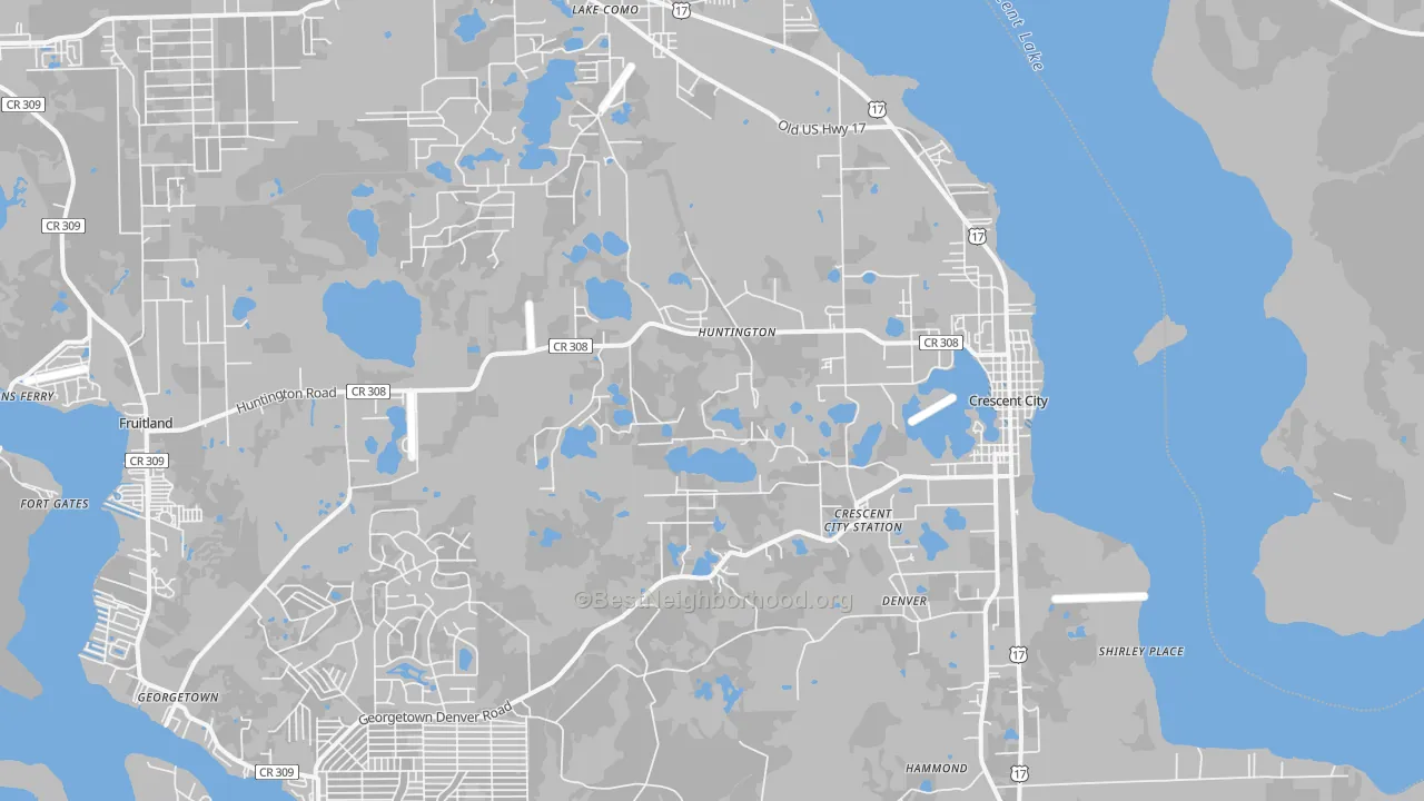 Transit Grade map of 32112, FL