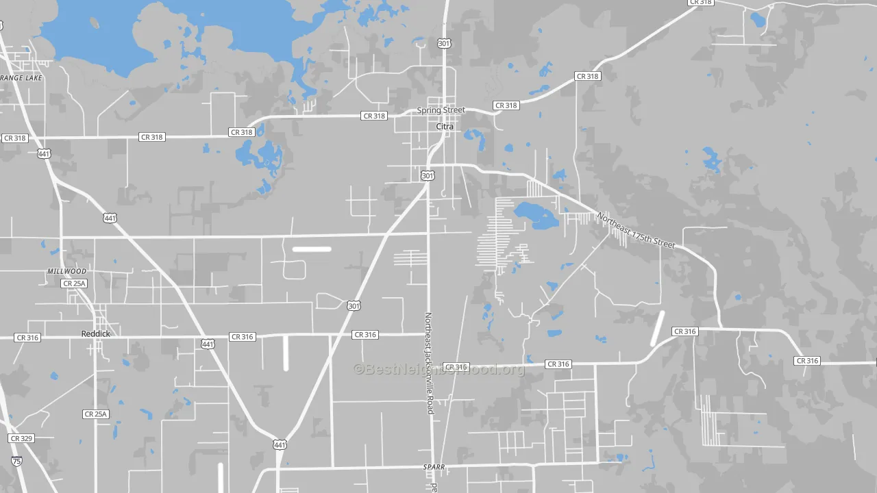 Transit Grade map of 32113, FL