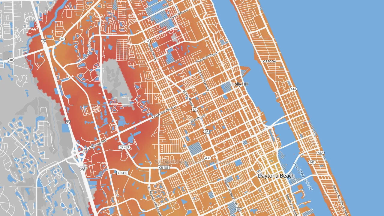 Transit Grade map of 32117, FL