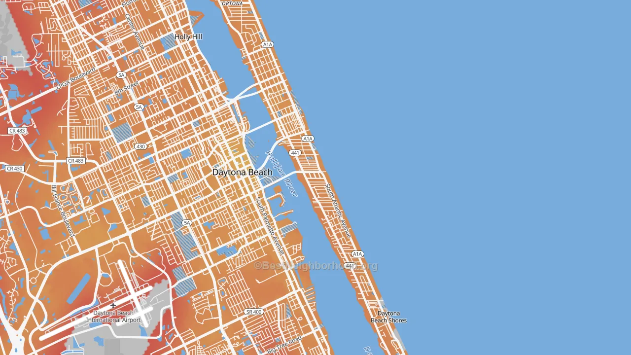 Transit Grade map of 32118, FL