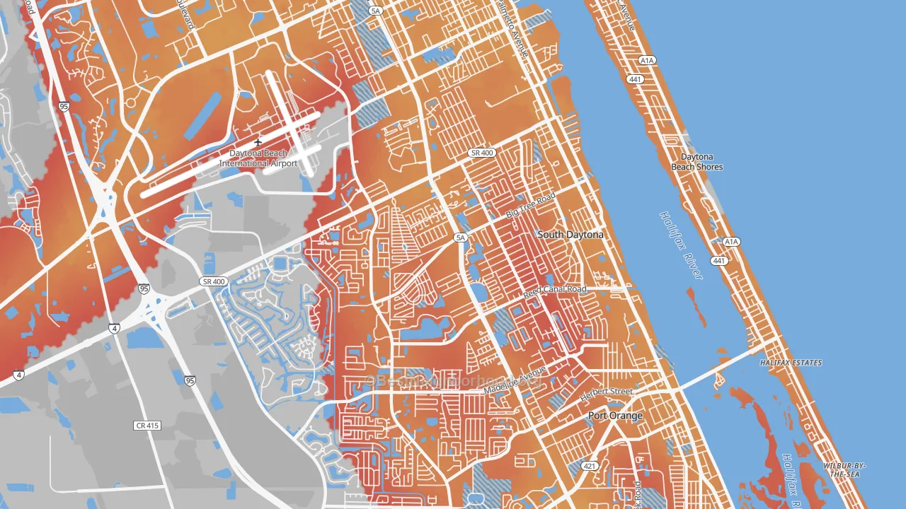 Transit Grade map of 32119, FL