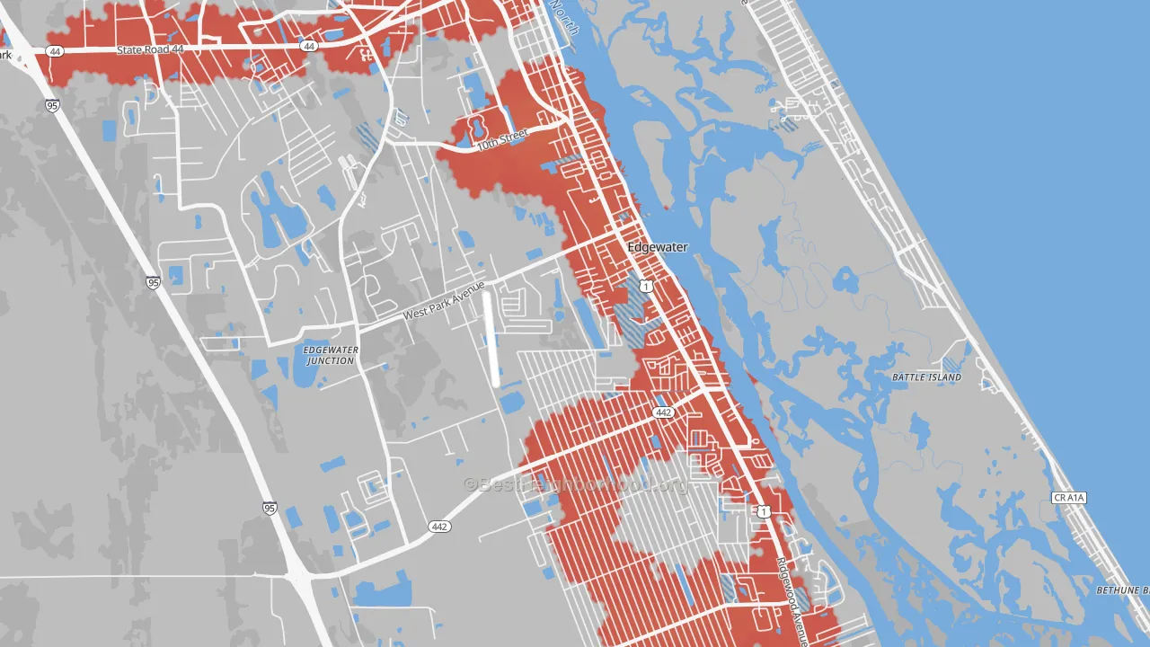 Transit Grade map of 32132, FL